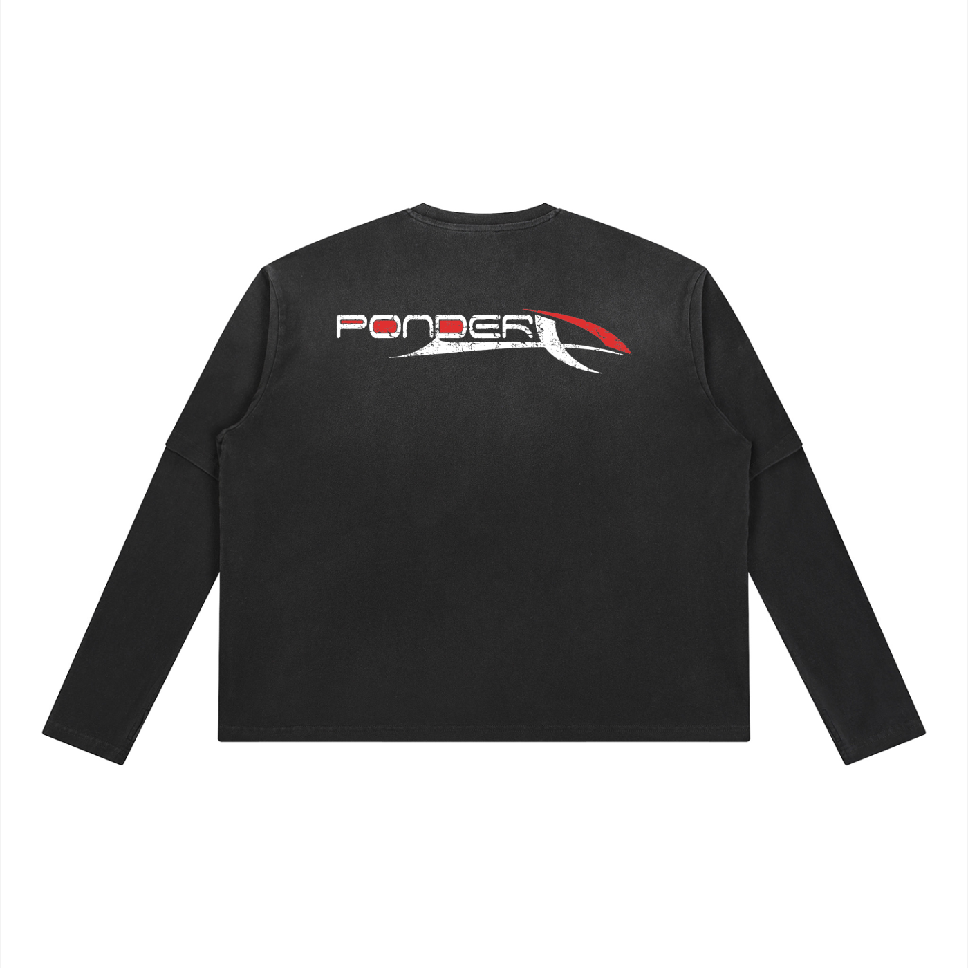 Distressed Logo Layered Long Sleeve