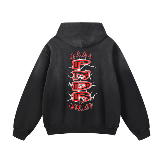 Red Lightning Pull Over Hoodie